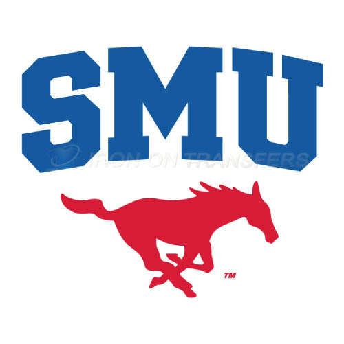 Southern Methodist Mustangs Logo T-shirts Iron On Transfers N628 - Click Image to Close